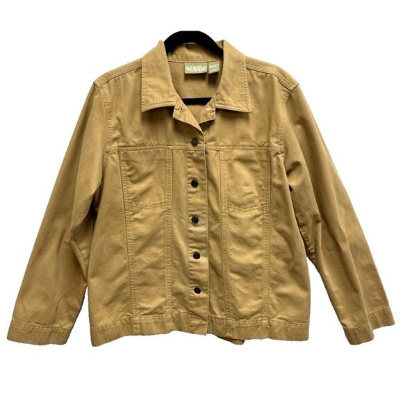 Blassport Brown Women’s Jacket Denim Button Down Jacket Size XL - Picture 1 of 13